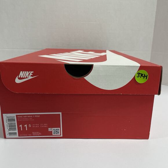 Nike Air Max 1 Premium Valentine’s Day Pack White HV2303 100 Size 11.5 Men Red main image 9